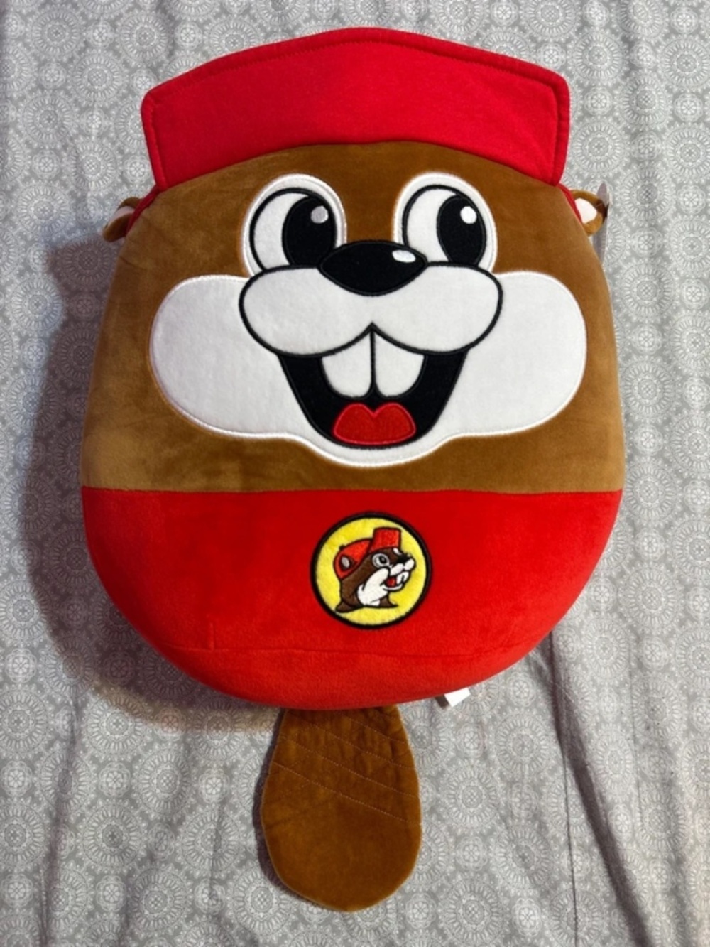 Buc-ee’s Soft Cuddle Beaver Mascot Logo Pillow Plush Stuffed Animal NWT Large